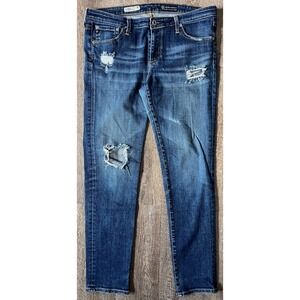 AG Adriano Goldschmied the Stilt Cigarette leg jeans size 32R distressed‎